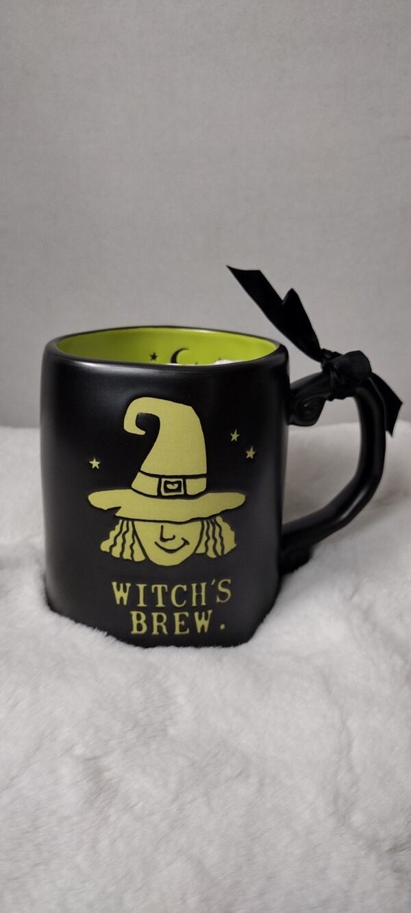 Rae Dunn Artisan Collection "WITCH'S BREW" Black/Green Ceramic Mug